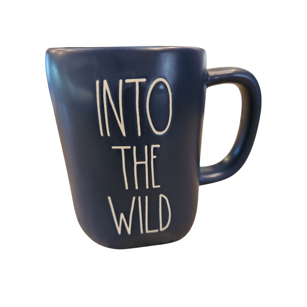 Rae Dunn Into The Wild Matte Blue 16oz Coffee Mug Magenta Artisan Collection